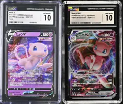 Set 2 CGC 10 GEM MINT RR/RRR Japanese Pokemon 2022 053/172 054/172 Mew VMAX S12a - Image 1