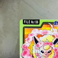 (EX) Flareon FILE NO.136 Pokemon Carddass 1997 Vintage Bandai Nintendo Japanese - Image 2