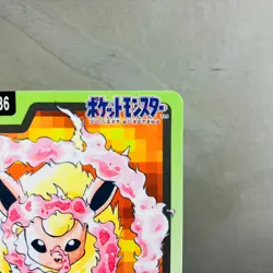 (EX) Flareon FILE NO.136 Pokemon Carddass 1997 Vintage Bandai Nintendo Japanese - Image 3