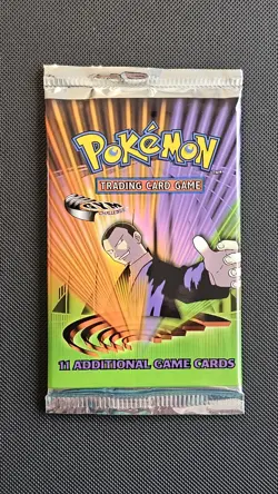 Pokemon - Gym Challenge Unlimited Booster Pack - Giovanni Art Cover (Sealed) - Image 1