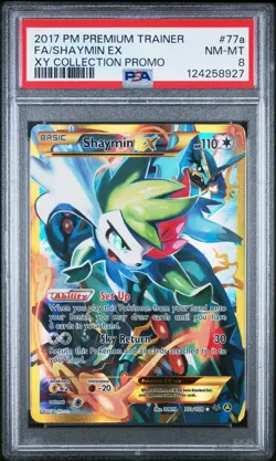 Pokemon Shaymin EX 077A/108 Alternate Art XY Collection Promo #77a NM-MT PSA 8 - Image 1
