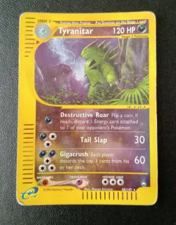 Tyranitar Holo Reverse Aquapolis Carte Pokemon 40/147 ENG 2002 Vintage - Image 2