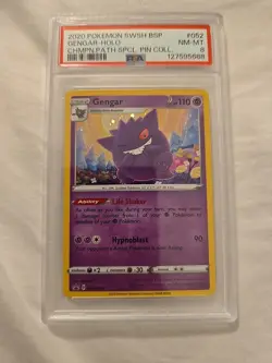 POKEMON CHAMPION'S PATH SPECIAL PIN COLL. GENGAR #SWSH052 PSA 8 NM #115278751 - Image 1