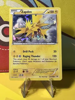 Pokemon TCG - 2015 Zapdos 23/108 Cracked Ice Holo XY - Roaring Skies MINT/LP - Image 1