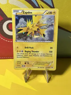 Pokemon TCG - 2015 Zapdos 23/108 Cracked Ice Holo XY - Roaring Skies MINT/LP - Image 3