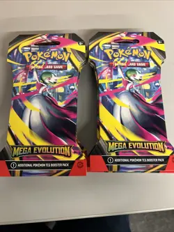 Pokemon TCG Mega Evolutions Sleeved Booster Pack New Factory Sealed 10 pack deal - Image 1