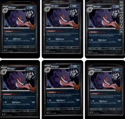 (6) - Lot Of 6 - 2024 Pokemon Gengar Trick or Trade BOOster Holo #057/091 - Image 1