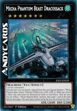 MECHA PHANTOM BEAST DRACOSSACK • Segreta • RA03 EN039 • 1Ed • Yugioh! ANDYCARDS - Image 1