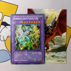 Elemental Hero Plasma Vice GLAS-EN037 Secret Rare 1st Edition Yugioh Card - Image 1
