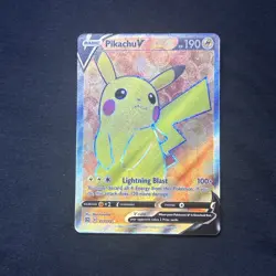 Pokemon Pikachu v TCG Full Art Card Sword & Shield: Brilliant Stars 157/172 - Image 1