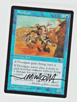 Magic the Gathering ~ 1x Floodgate ~ MIRAGE ~ M/NM ~ SIGNED BY ARTIST - Image 1