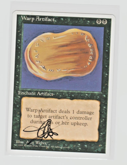 Magic the Gathering ~ Warp Artifact ~ M/NM ~ 4th Ed. ~ SIGNED BY ARTIST - Image 1