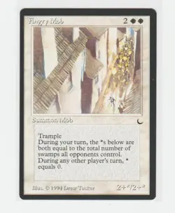 Magic the Gathering ~ MTG ~ 1x Angry Mob ~ M/NM ~ THE DARK - Image 1