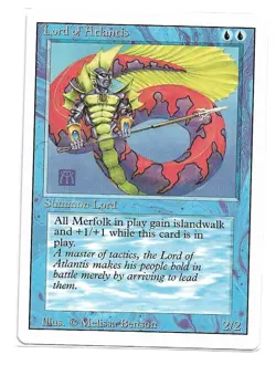 Magic the Gathering ~ MTG ~ 1x Lord of Atlantis ~ MP ~ REVISED - Image 1