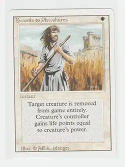 Magic the Gathering ~ MTG ~ 1x Swords to Plowshares ~ LP ~ REVISED - Image 1