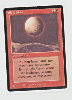 Magic the Gathering ~ MTG ~ 1x Blood Moon ~ MP ~ THE DARK ~ SCANS - Image 1
