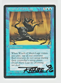 Magic the Gathering ~ Wrath of Marit Lage ~ ICE AGE ~ M/NM ~ SIGNED BY ARTIST - Image 1