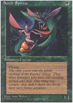 Heavy Play, English MTG Regular Scryb Sprites Alternate Fourth Edition Magic the - Image 1