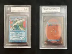 Wall Of Water ALPHA Mtg NEAR MINT Graded BGS 8.5 BASIC++ (8/8.5/9/9) - Image 1