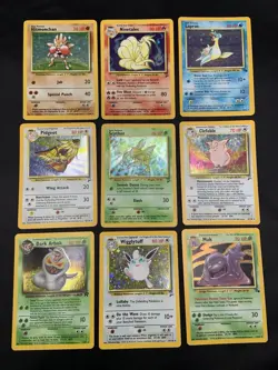 Vintage Pokemon Cards Rare Holo Lot WOTC 1999 MP/HP - Image 1