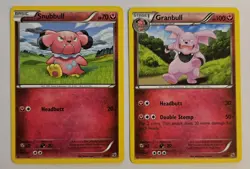 Snubbull 22/39 Granbull 23/39 Promo XY Kalos Starter Set Pokemon MP - Image 1
