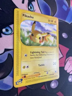 Pikachu 124/165 non-holo Expedition Base Set Pokemon TCG MP - Image 2