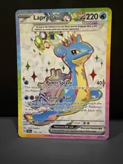 Pokemon - Lapras ex 158/142 - Stellar Crown - Full Art Foil Secret Rare - Image 1