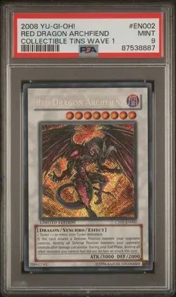PSA 9 Yu-Gi-Oh! 2008 Red Dragon Archfiend CT05-EN002 Secret Rare Yugioh [PSA] - Image 1