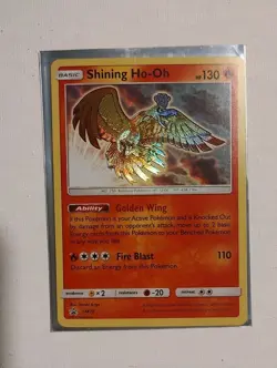 Pokemon TCG Shining Ho-Oh SM70 Black Star Promo Holo Card/EX-NM/Rare - Image 2