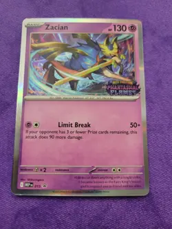 Pokemon Zacian 015 Phantasmal Flames Prerelease Stamped Staff Promo Card Holo - Image 1