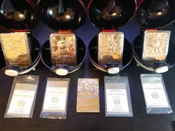 Lot of 5 Pokemon 23k Gold-Plated Trading Cards w/ Certificates of Authenticity - Image 2