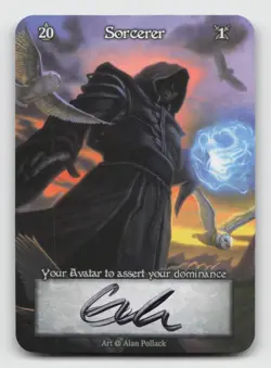 Sorcerer Autographed Erik - Avatar - Sorcery Contested Realm Alpha & Artist Card - Image 1