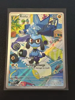Riolu 215/198 Sv01: Scarlet & Violet Base Set Holo Pokemon Card Full Art - Image 1