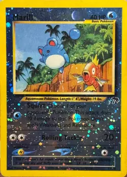 Marill 11/18 Southern Islands Reverse Holographic Pokemon Card Ungraded - Image 1