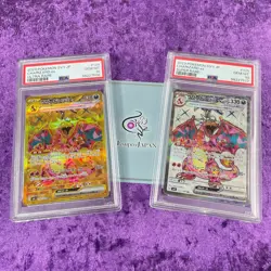 Lot 2 PSA 10 2023 Charizard ex UR SR set Pokemon Card Japanese SV3 Black Flame - Image 1