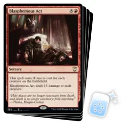 BLASPHEMOUS ACT X4 Streets Of New Capenna: Commander Magic MTG MINT CARD - Image 1