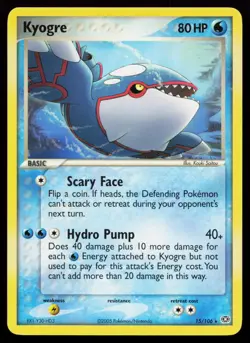 Kyogre 15/106 Rare Emerald Non Holo Pokemon Card - Image 1