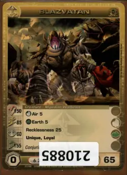 (210885) BLAZVATAN 150/85/60/155/65 (2 Max Stats) Ultra Rare Foil Chaotic Card - Image 1