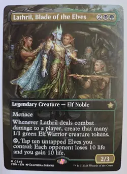 Lathril, Blade of the Elves Borderless #0349 FDN Foundations Rare NM MTG 2024 - Image 1