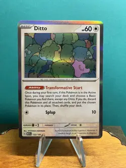 Ditto Holographic Rare 132/165 Pokemon TCG Scarlet & Violet 151 NM/M - Image 1