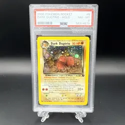 2000 Pokemon Team Rocket Dark Dugtrio 6/82 Holo - Graded PSA 8 - Image 1