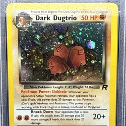 2000 Pokemon Team Rocket Dark Dugtrio 6/82 Holo - Graded PSA 8 - Image 2