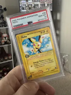 2002 Pokemon Expedition Pichu 58/165 PSA 10 Gem Mint - Image 1