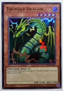 Yugioh Thunder Dragon LCKC-EN067 Ultra Rare Unlimited - Image 1