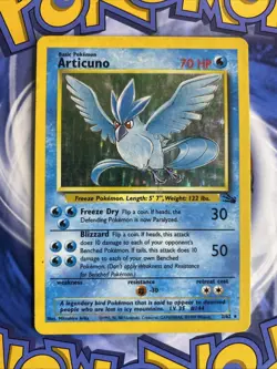 Articuno 2/62 Holo Fossil Pokemon Card MP/HP - Image 1