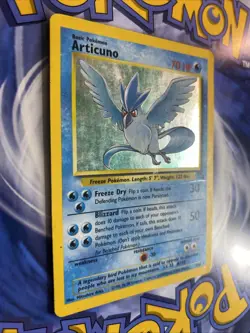 Articuno 2/62 Holo Fossil Pokemon Card MP/HP - Image 2