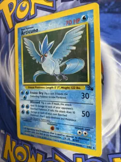 Articuno 2/62 Holo Fossil Pokemon Card MP/HP - Image 3