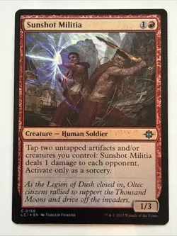 MTG The Lost Caverns of Ixalan Sunshot Militia Foil 0168 NM - Image 1