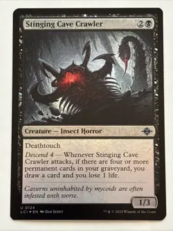 MTG The Lost Caverns of Ixalan Stinging Cave Crawler Foil 0124 NM - Image 1