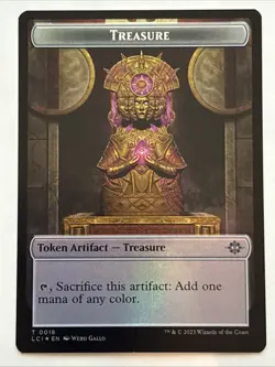 MTG The Lost Caverns of Ixalan Treasure/Bat Token Foil 0018/0006 NM - Image 1
